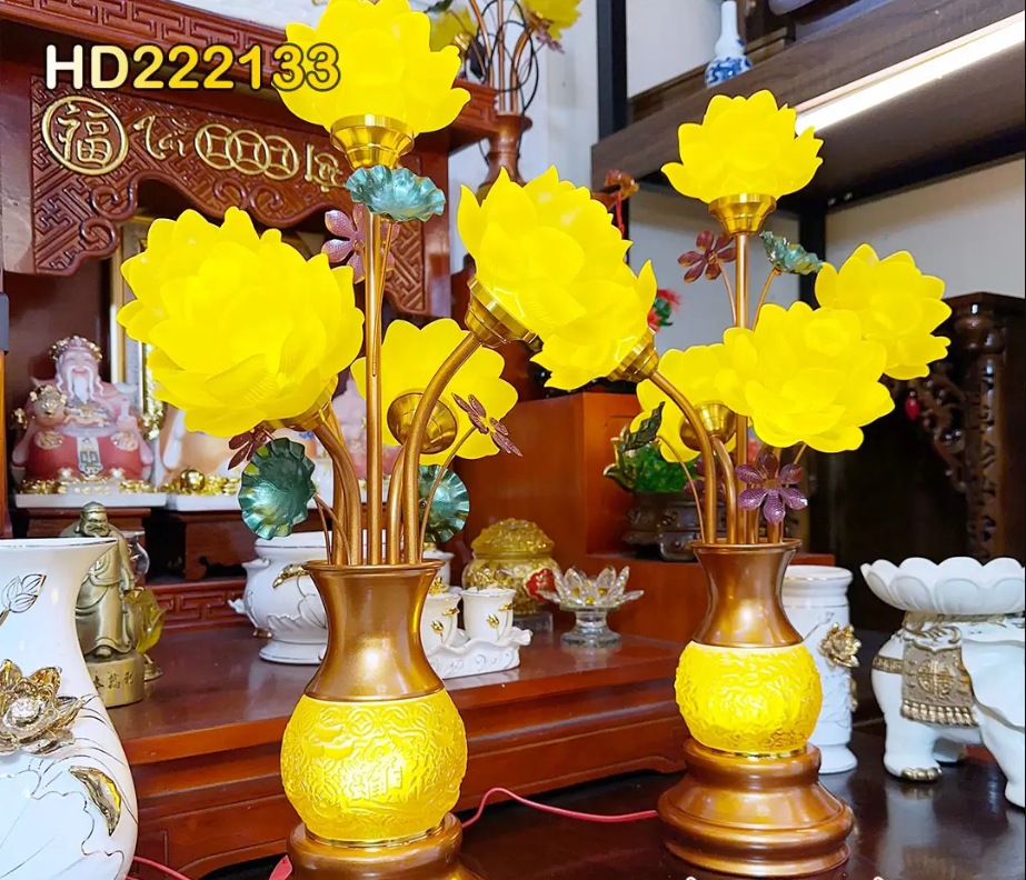 Đèn Thờ Lưu Ly Hoa Sen 5 Bông Bóng Led.png